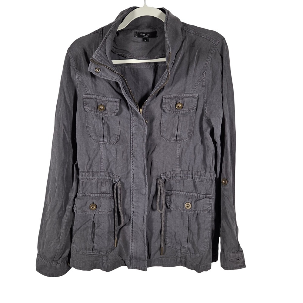 Black Label C'est Toi Utility Cargo Jacket Womens Medium Grey Utility Anorak